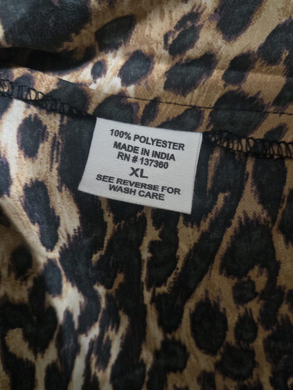 Leopard Print Maxi Shirt Dress - Brown & Black - Picture 6 of 8